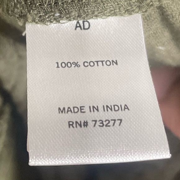 Sonoma Hunter Green 100% Cotton Waffle Shirt Dress with Pockets Sz Small - Picture 3 of 4